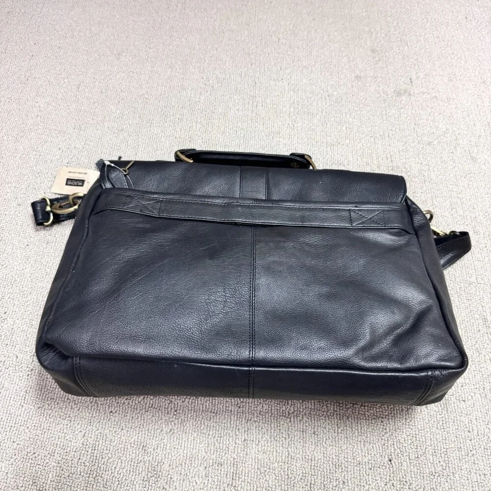 Wilson's Leather Briefcase Branded Executive Black Large NWT